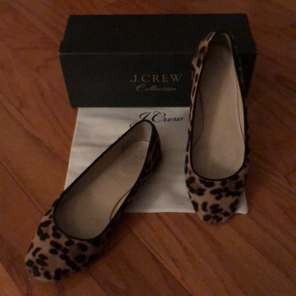 J crew collection Nora leopard ballet flats